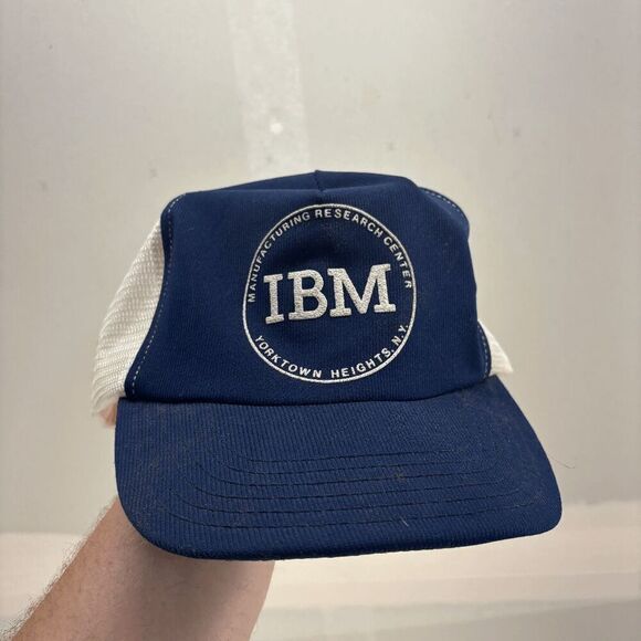 Vintage IBM Research Center Yorktown Heights Trucker Foam Snapback Hat READ